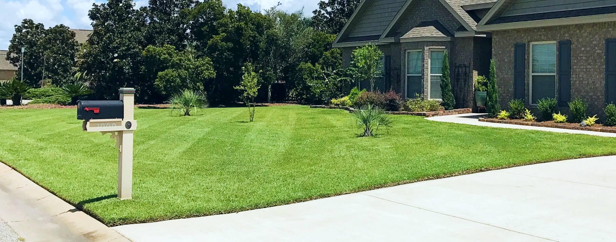 Beautifully landscaped yard in Foley, AL